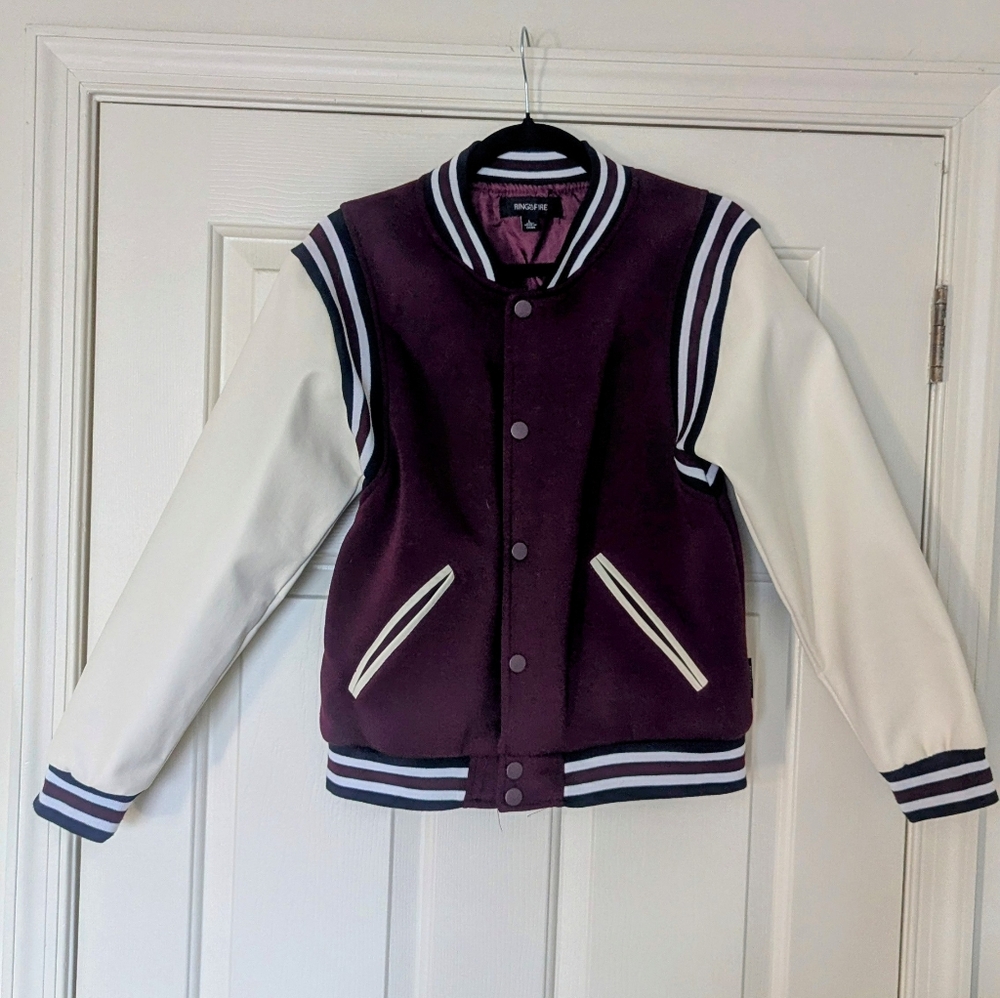 Ring of Fire Maroon and White Jacket